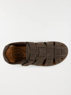 Sandales marrons scratchs homme (40-45)