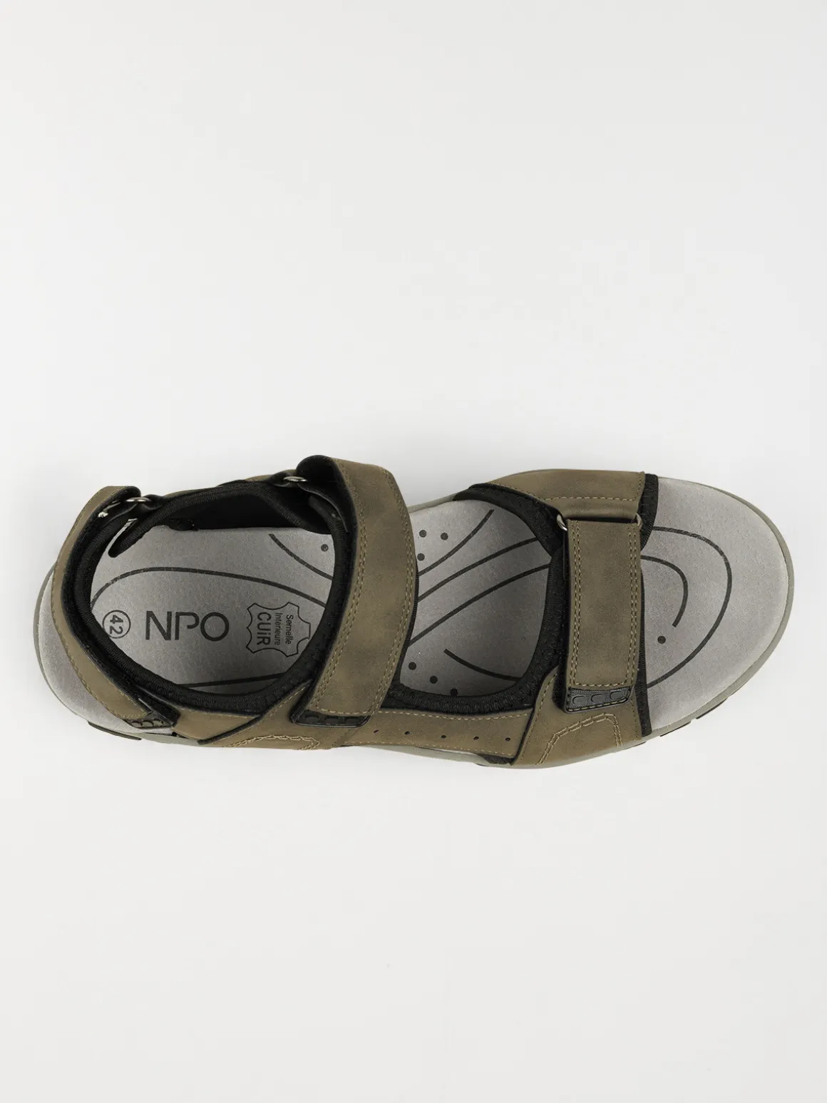 Sandales marrons scratchs homme (40-45)