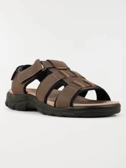 Sandales marrons scratchs homme (40-45)