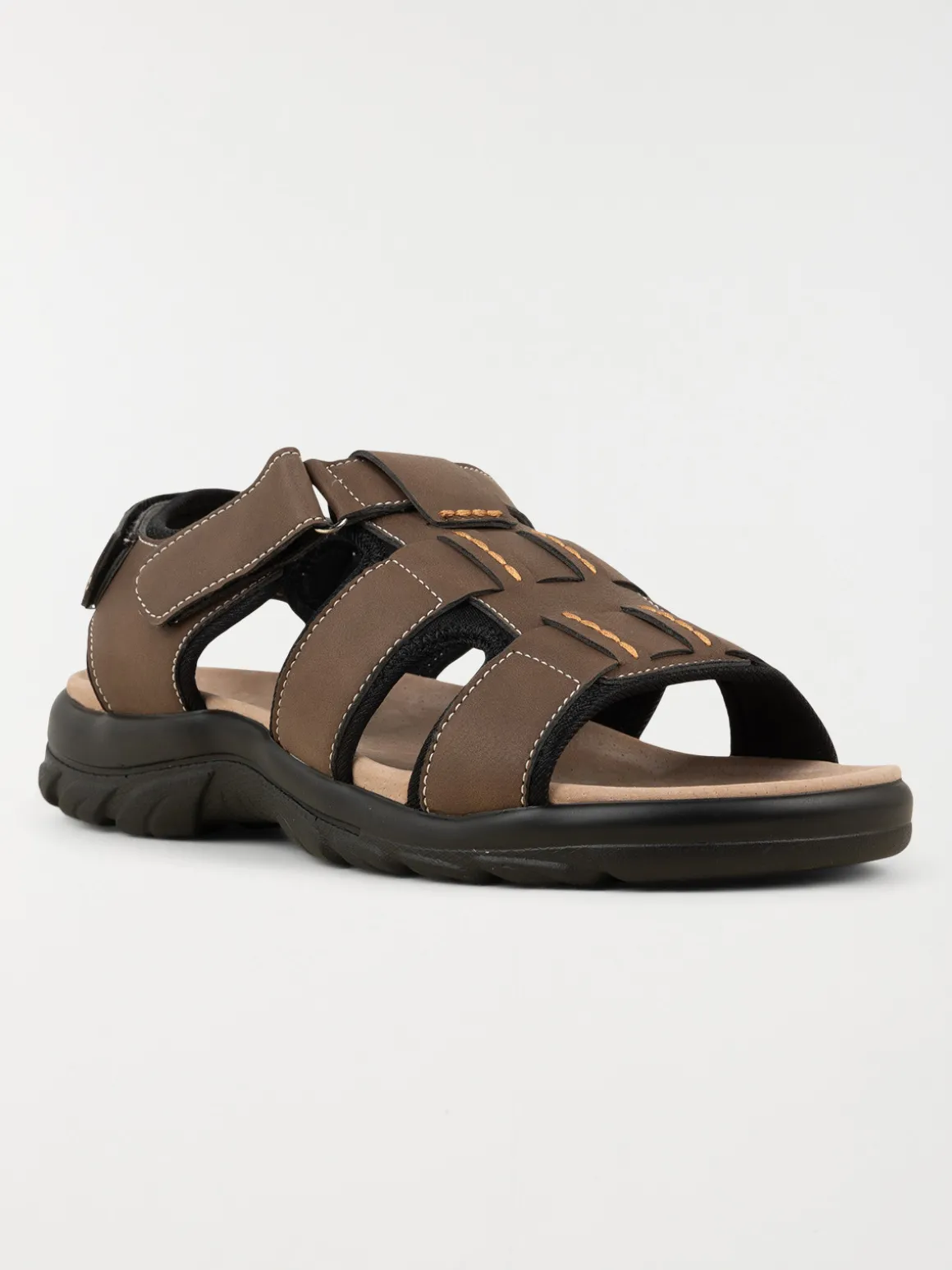 Sandales marrons scratchs homme (40-45)