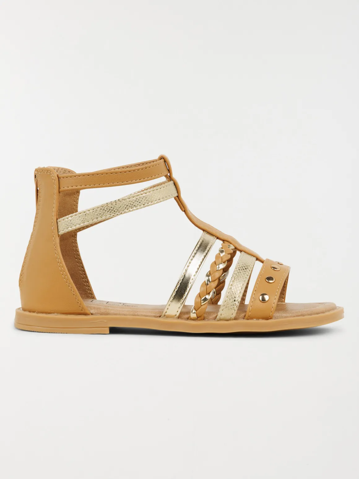 Sandales montantes camel fille (31-36)