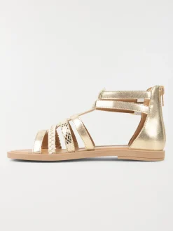 Sandales montantes dorées fille (31-38)