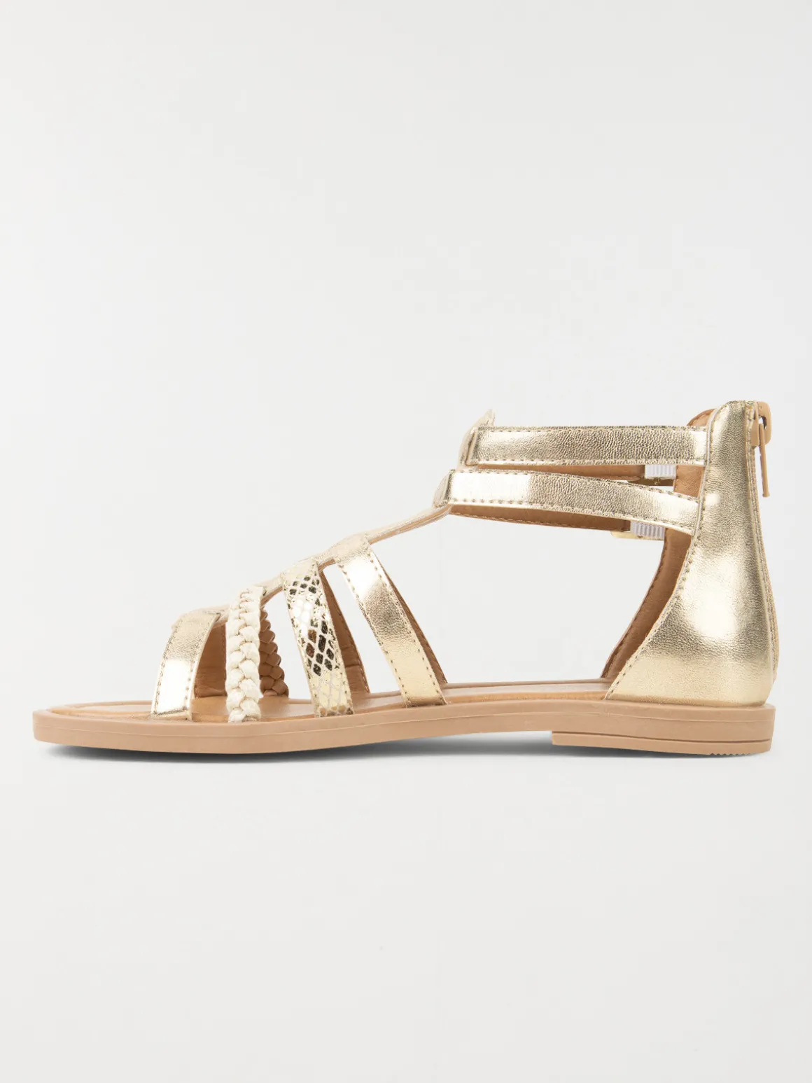 Sandales montantes dorées fille (31-38)
