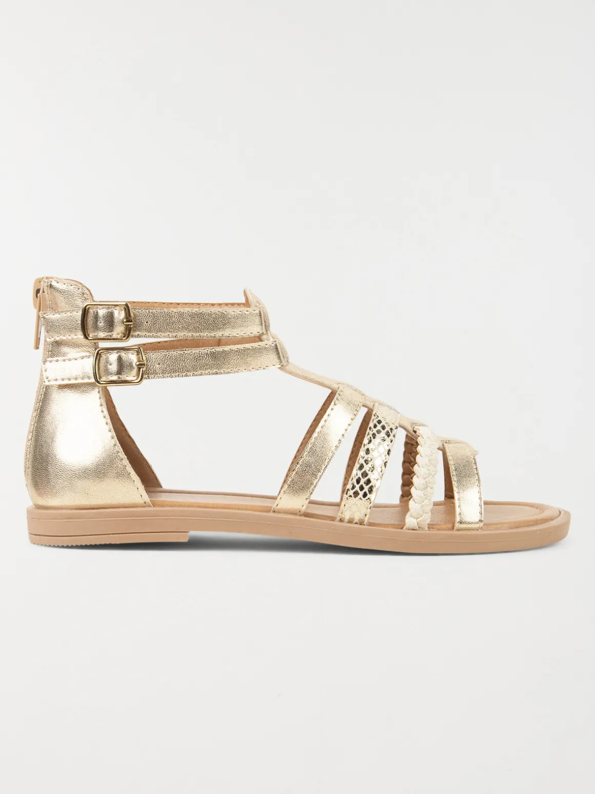 Sandales montantes dorées fille (31-38)