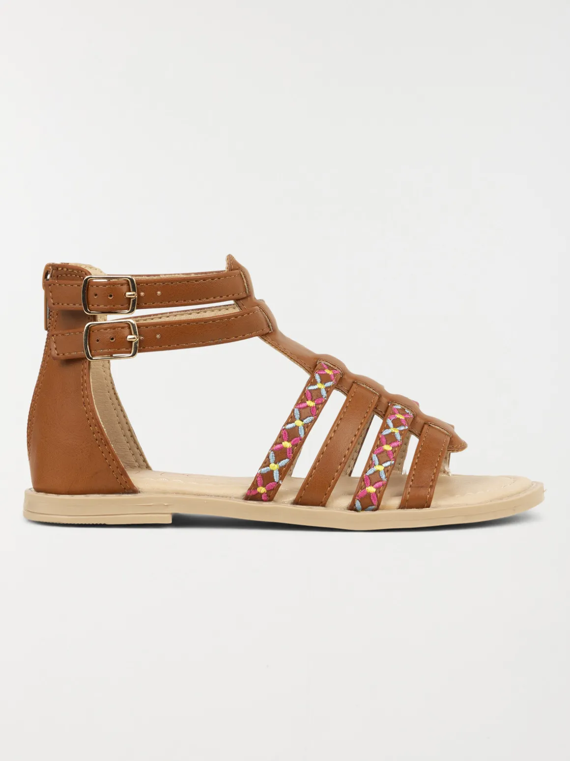 Sandales montantes fille marron (31-38)