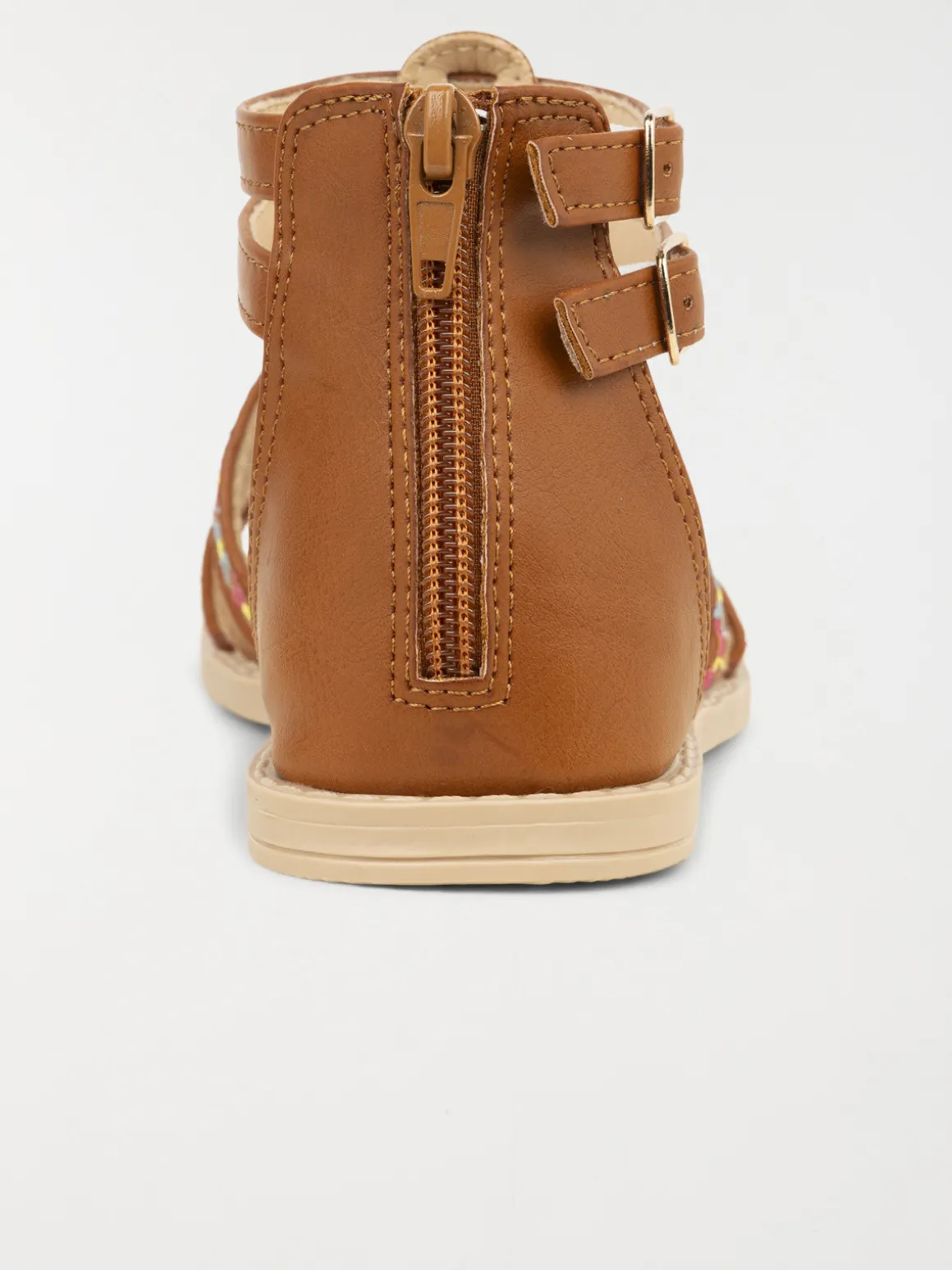Sandales montantes fille marron (31-38)