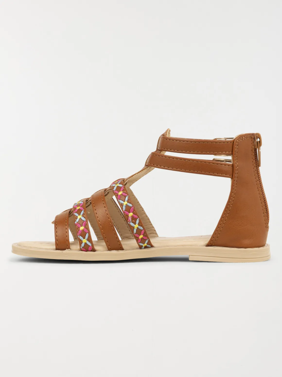 Sandales montantes fille marron (31-38)