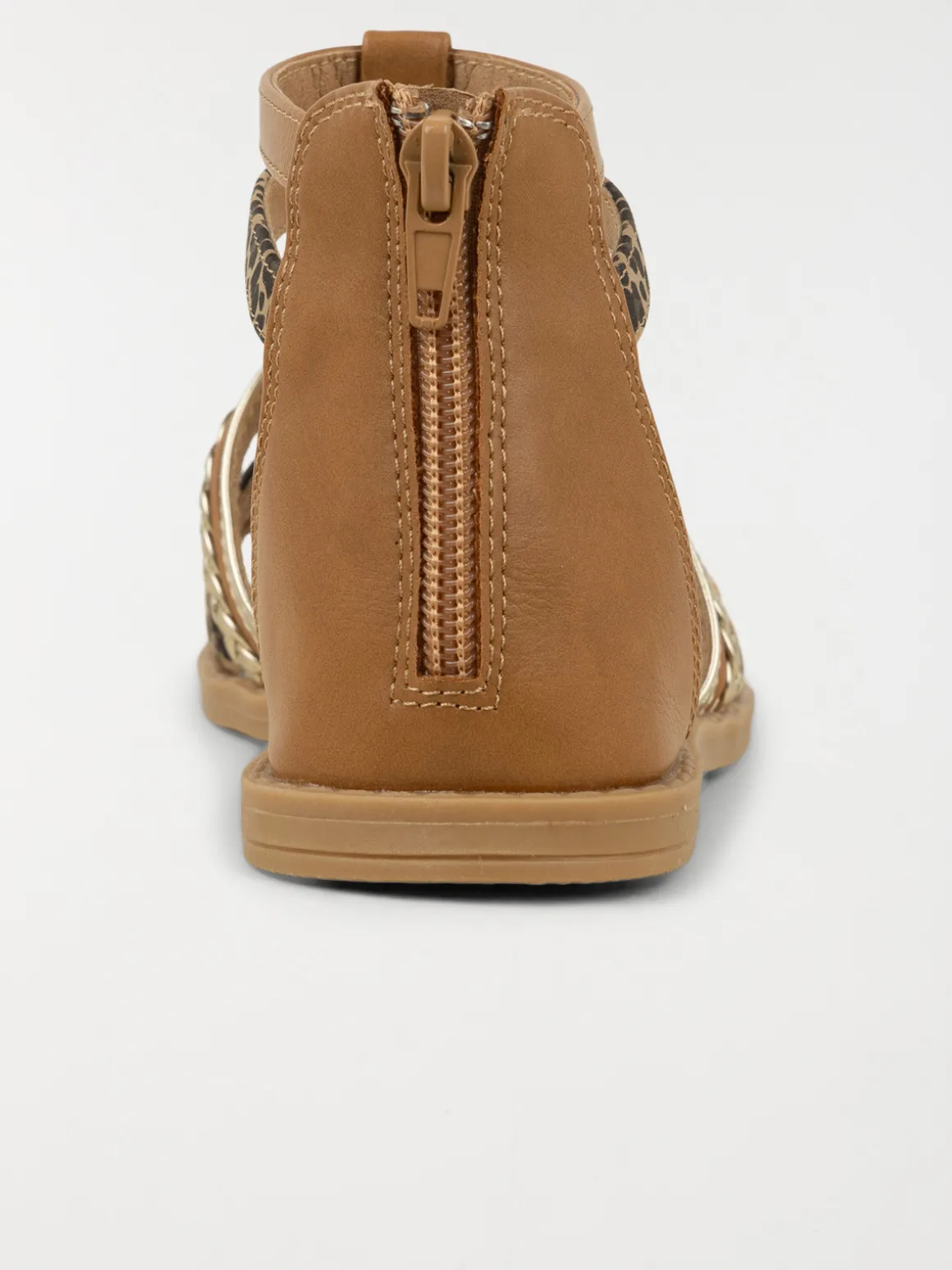 Sandales montantes léopard fille (31-36)