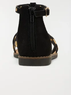 Sandales montantes noires femme (36-41)