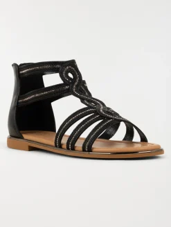 Sandales montantes strass femme (36-41)