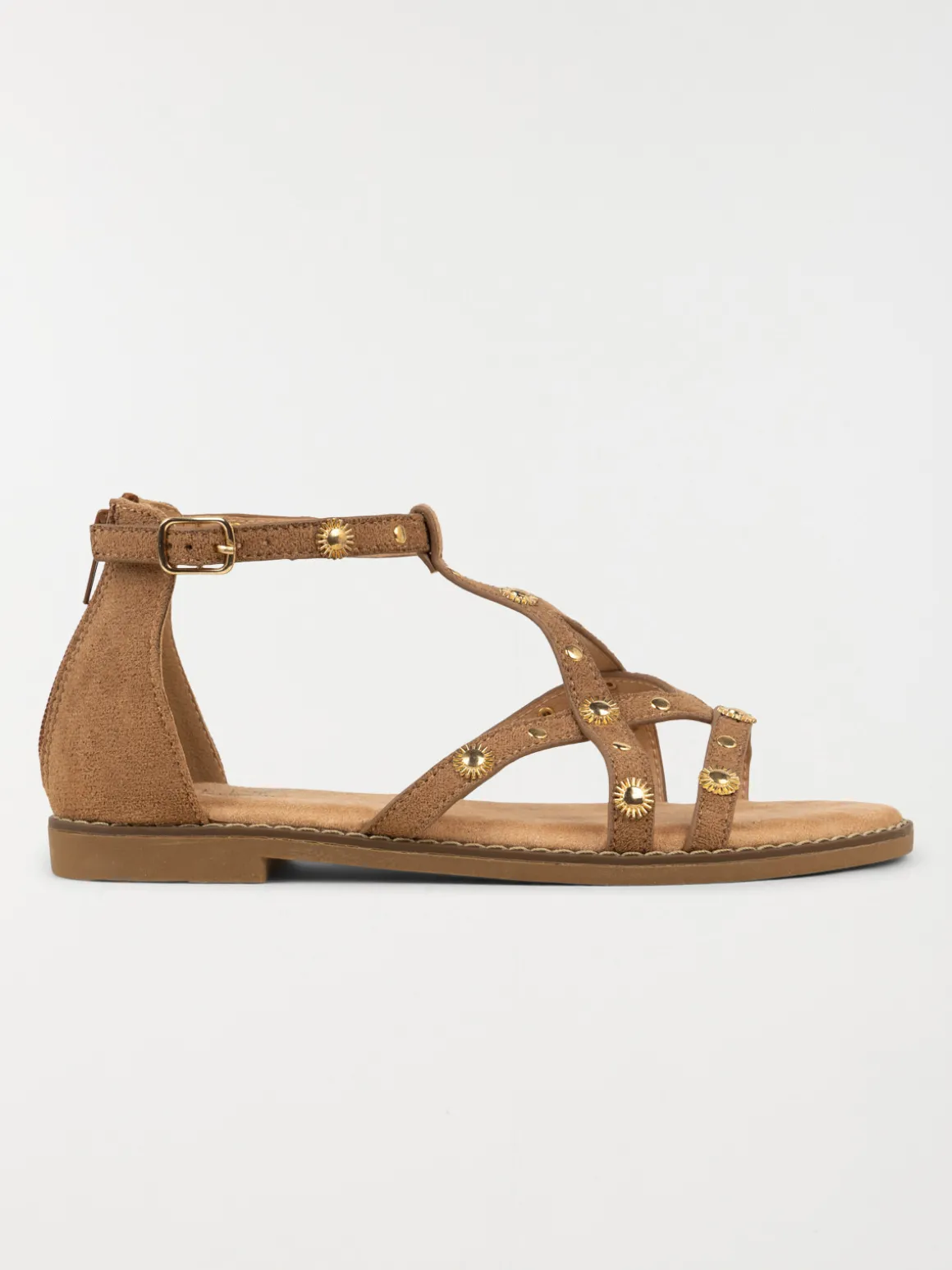 Sandales montantes tan femme (36-41)