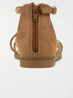Sandales montantes tan femme (36-41)