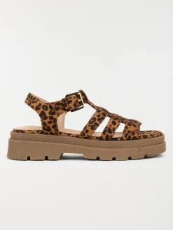 Sandales motif léopard femme (36-41)