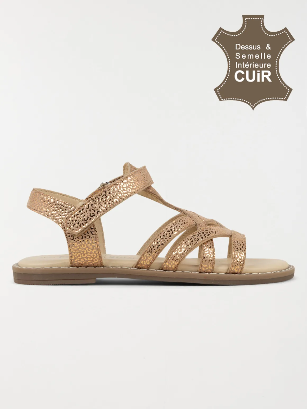 Sandales motif léopard fille (31-36)