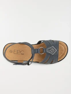 Sandales navy strass femme (37-42)