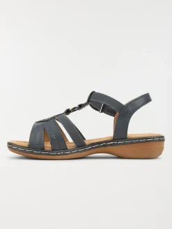 Sandales navy strass femme (37-42)