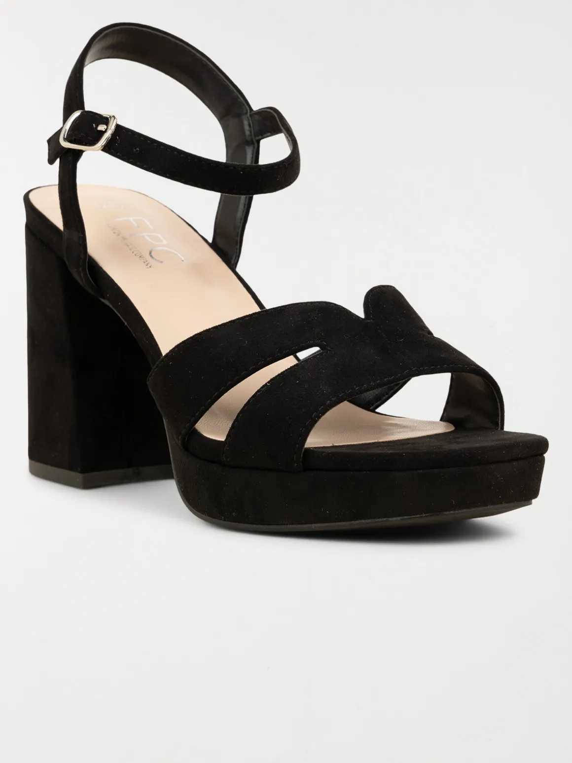 Sandales noires à talon femme (36-41)