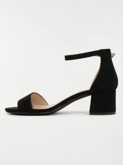 Sandales noires à talons femme (36-41)