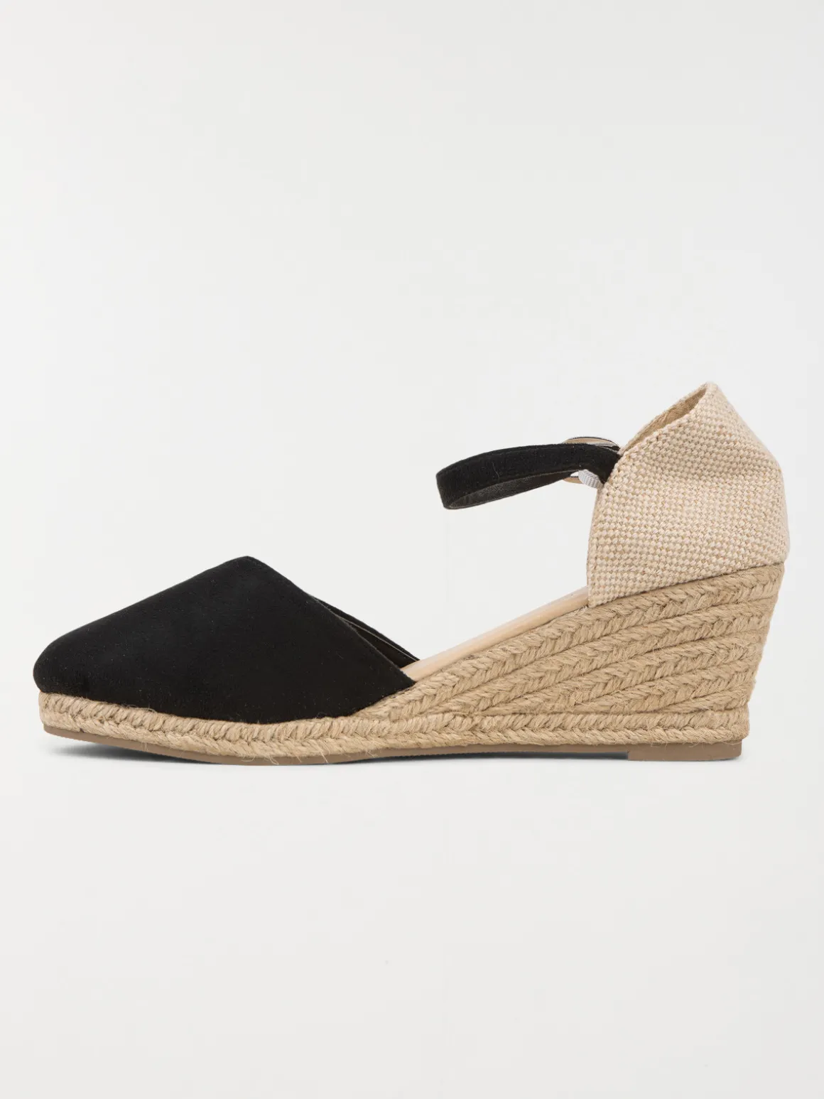 Sandales noires compensées femme (36-41)