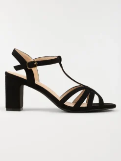 Sandales noires femme à talons (36-41)