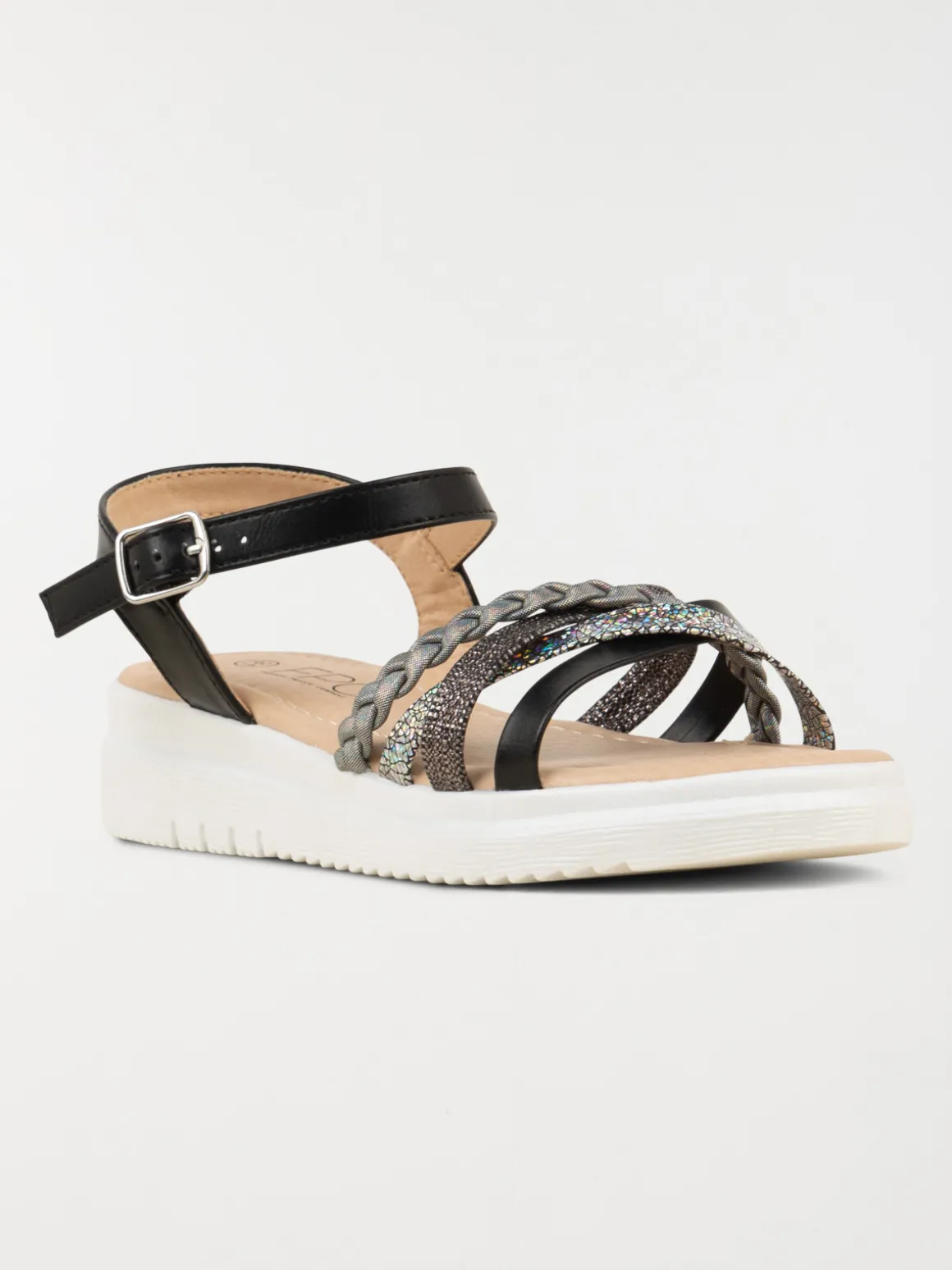 Sandales noires fille plateforme (31-36)