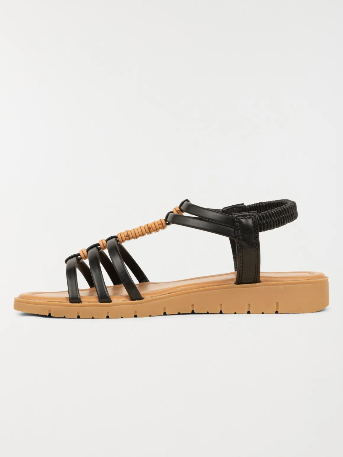 Sandales noires perles femme (36-41)