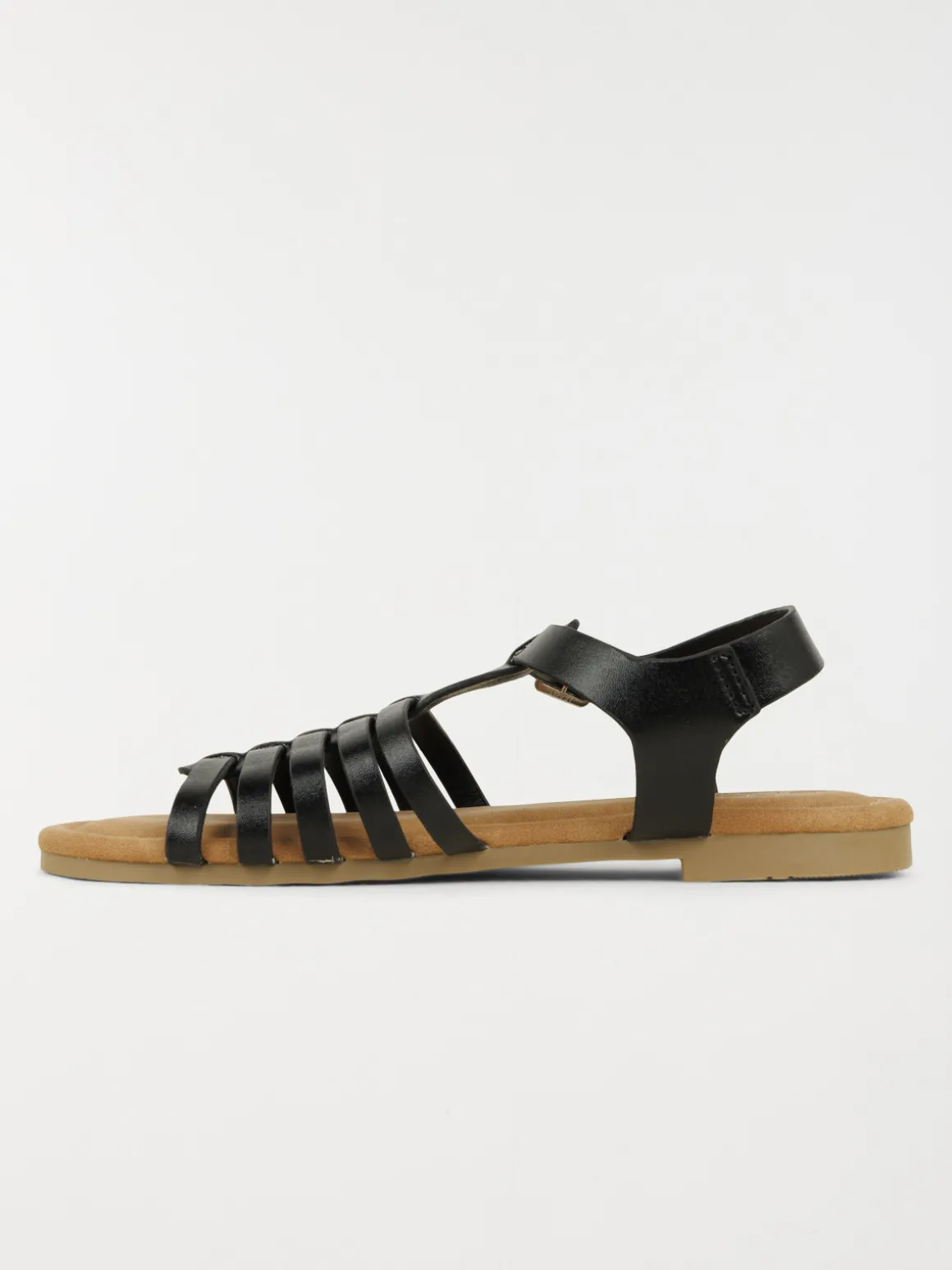 Sandales noires plates femme (36-41)