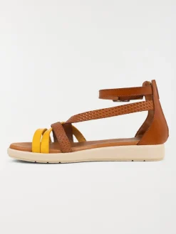 Sandales plates bicolores femme (36-41)