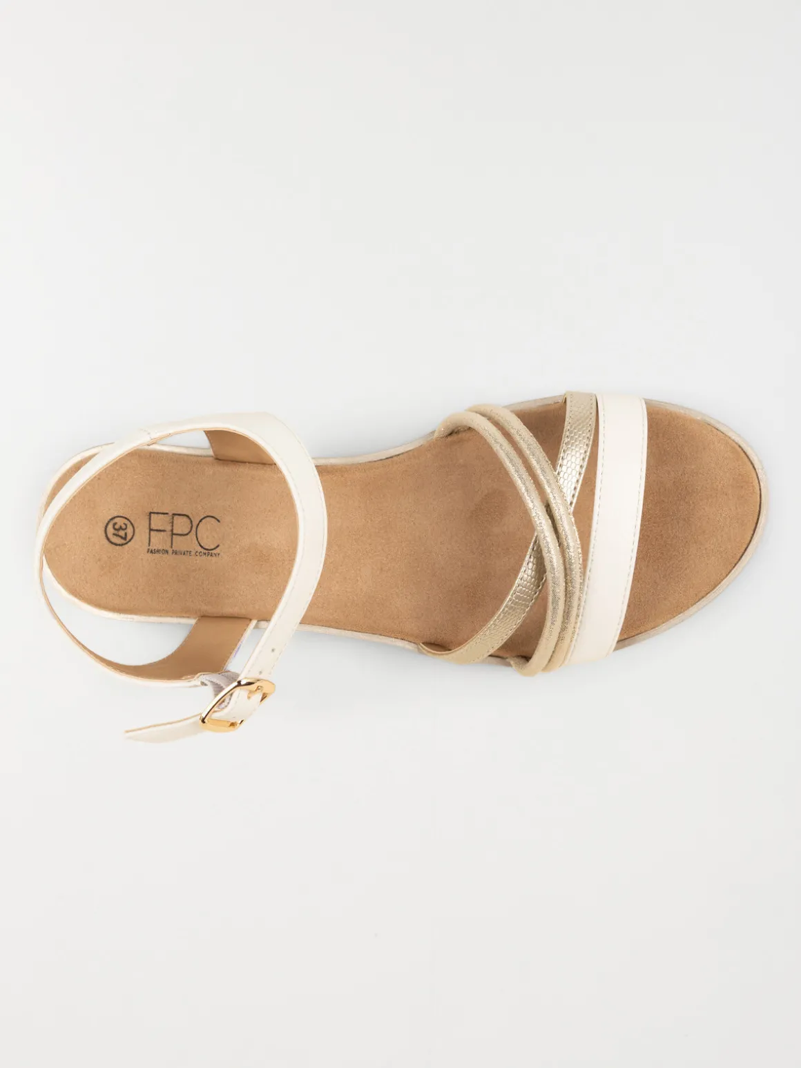 Sandales plates blanches femme (36-41)