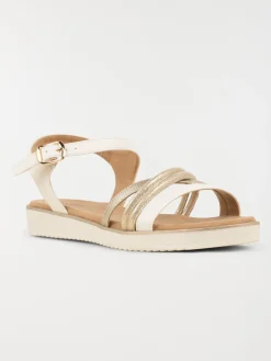 Sandales plates blanches femme (36-41)