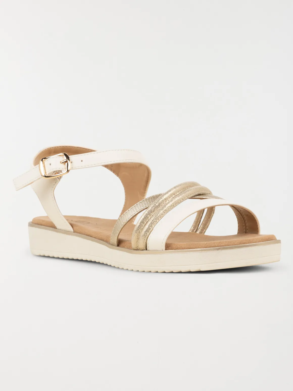 Sandales plates blanches femme (36-41)
