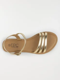 Sandales plates dorées femme (36-41)