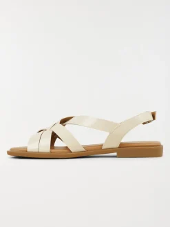 Sandales plates femme blanc (36-41)