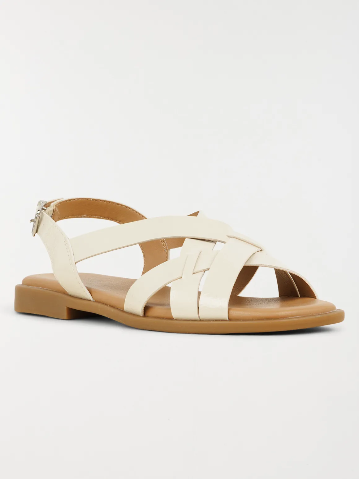 Sandales plates femme blanc (36-41)