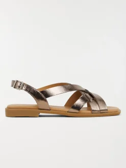 Sandales plates femme gunmetal (36-41)