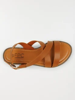Sandales plates femme marron (36-41)