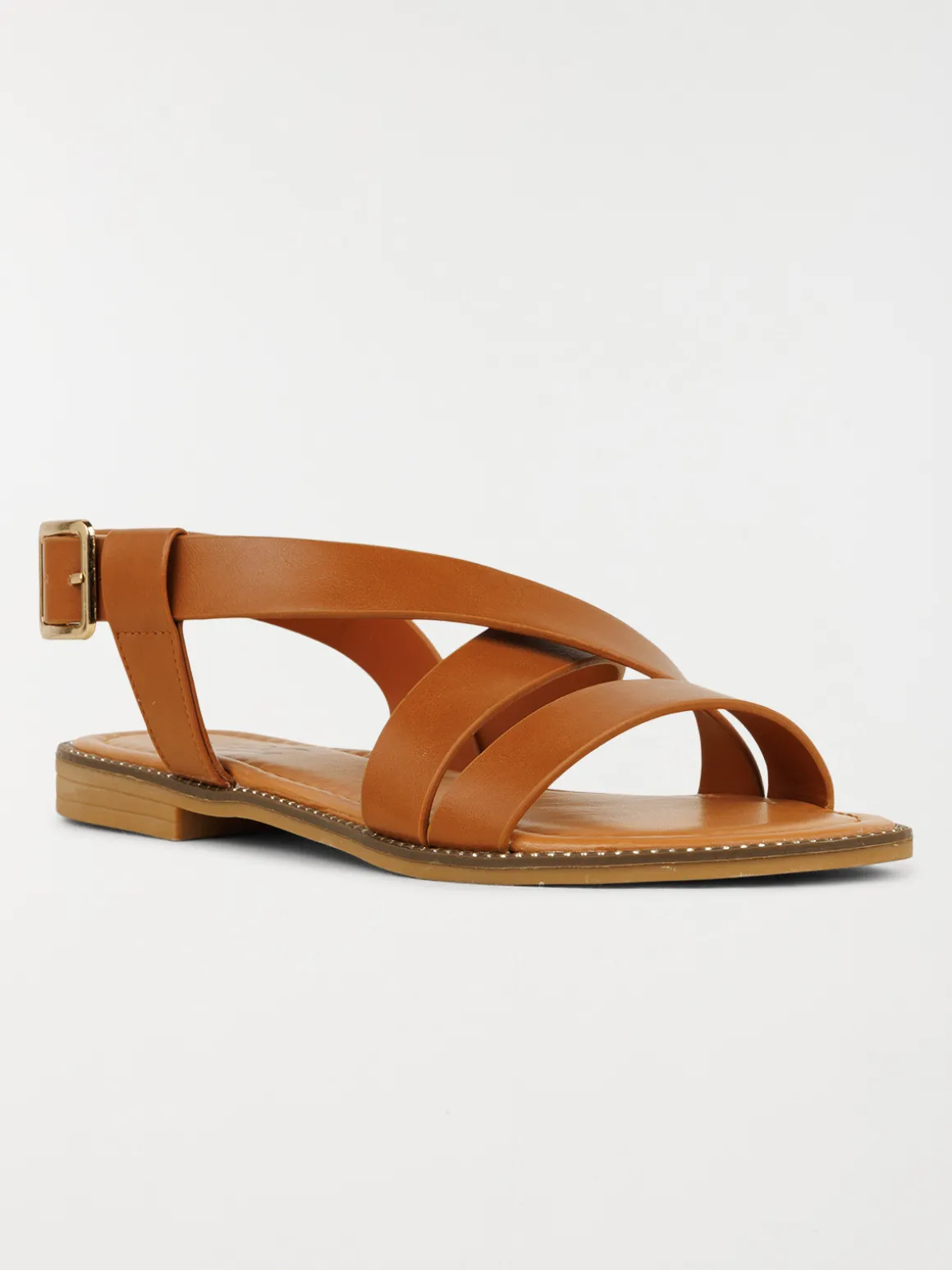 Sandales plates femme marron (36-41)