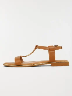 Sandales plates femme marron (36-41)