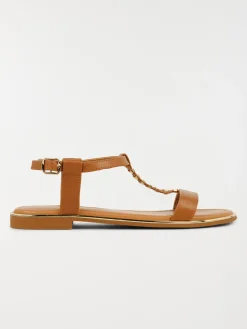 Sandales plates femme marron (36-41)