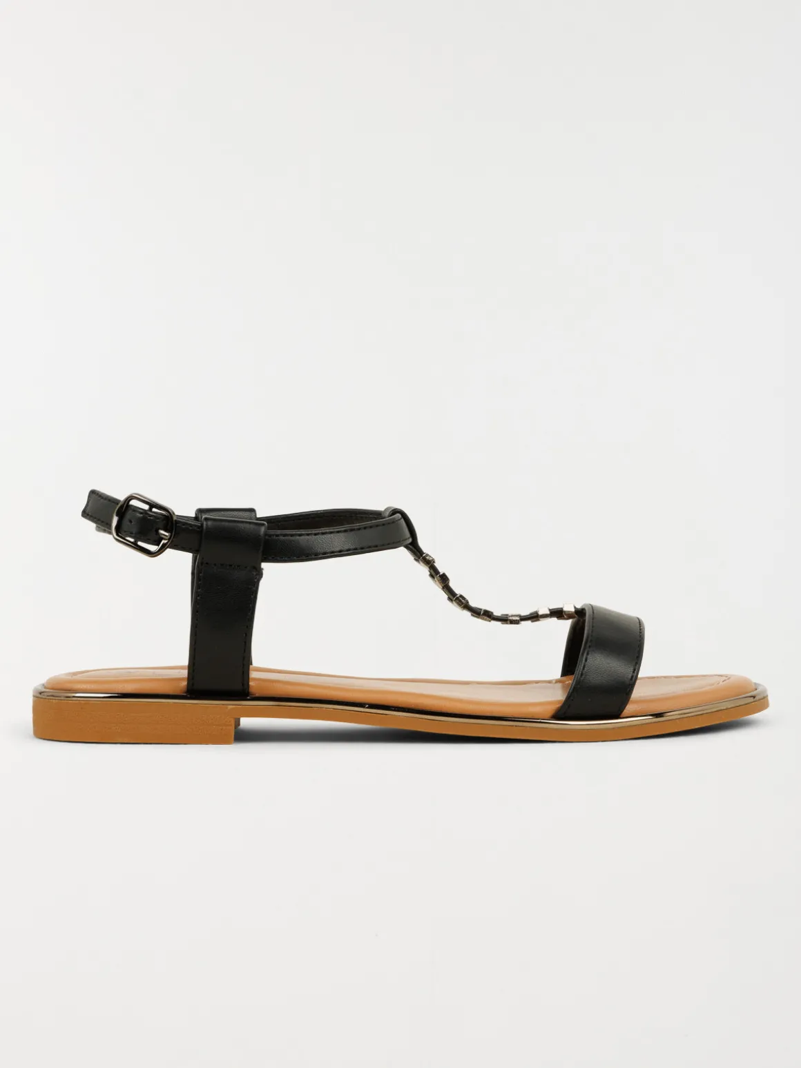 Sandales plates femme noir (36-41)