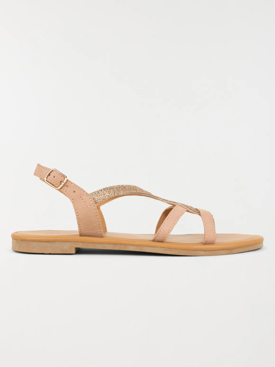 Sandales plates femme rose (37-42)