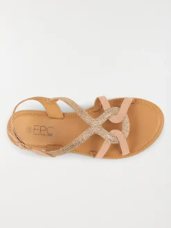 Sandales plates femme rose (37-42)