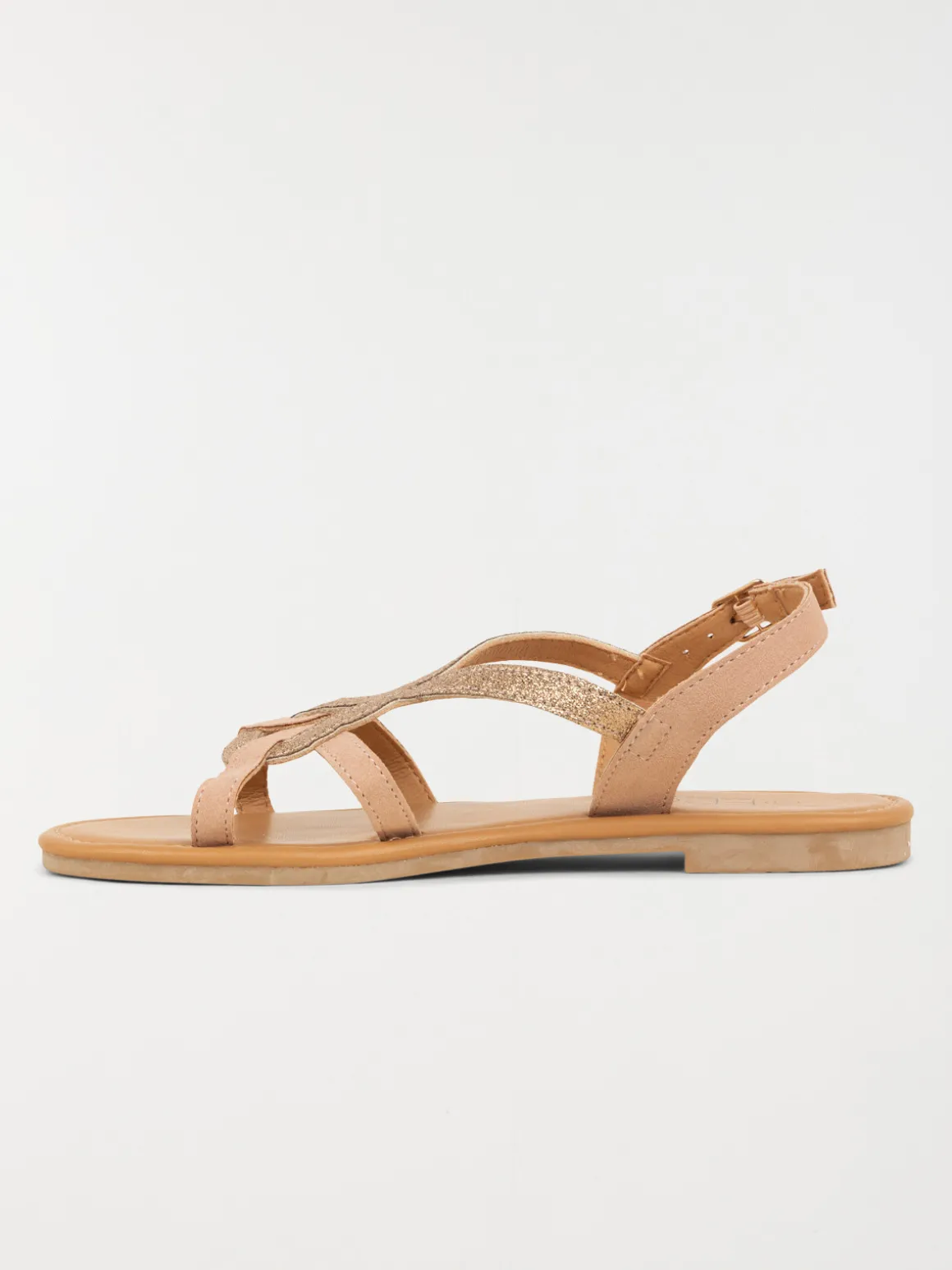 Sandales plates femme rose (37-42)
