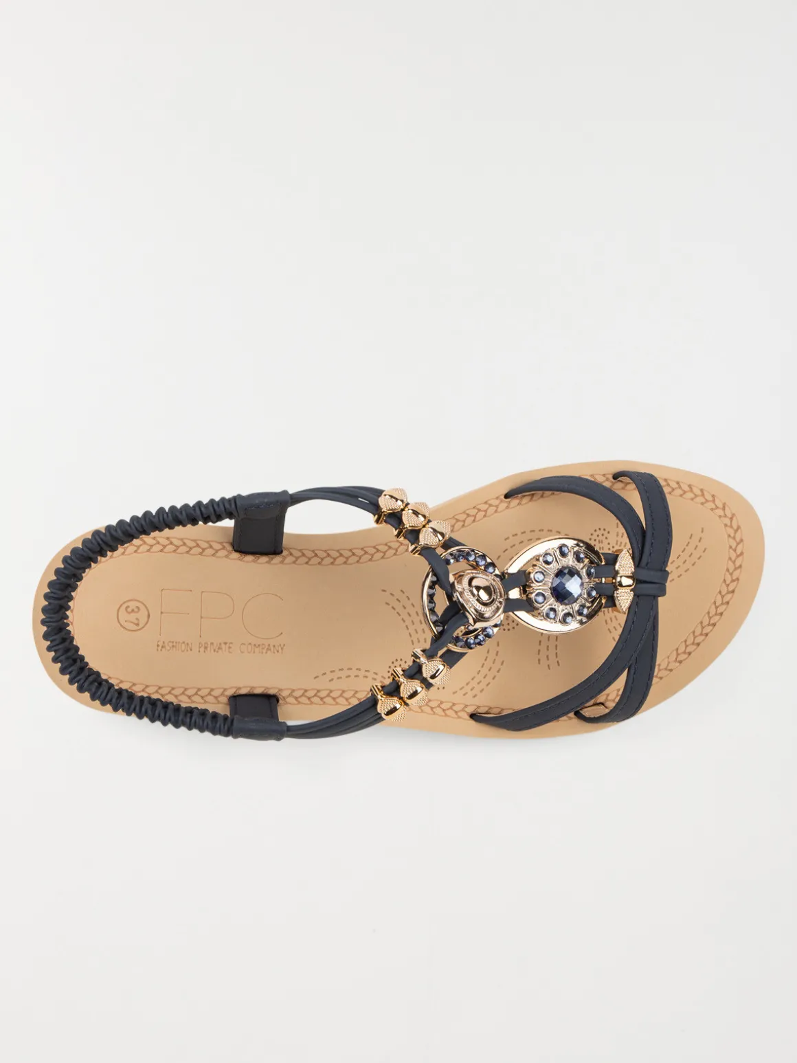 Sandales plates noires femme (36-41)