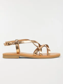 Sandales roses dorées femme (36-41)