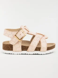 Sandales roses fleurs fille (20-23)