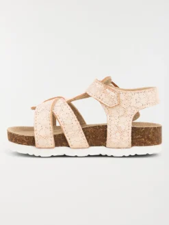 Sandales roses fleurs fille (20-23)