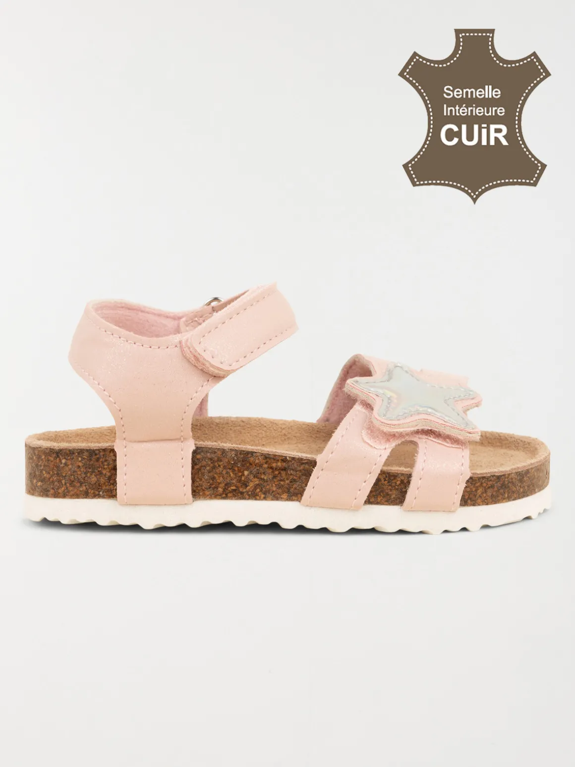 Sandales roses étoile fille (24-30)