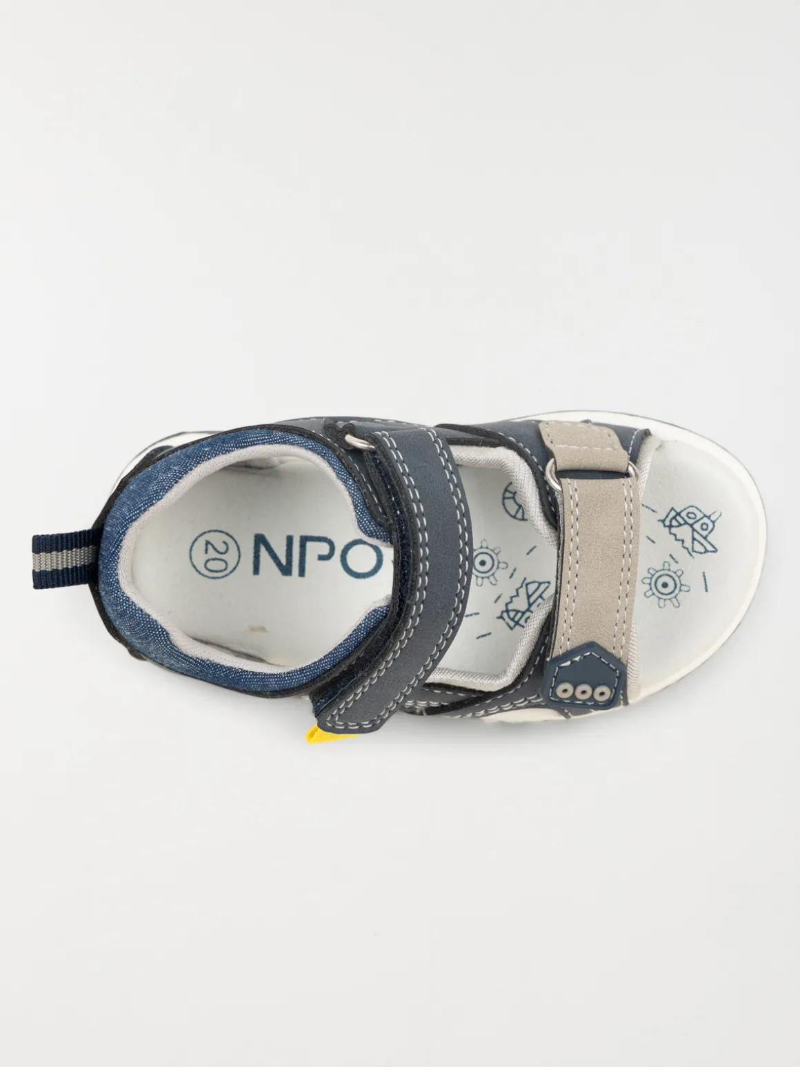 Sandales scratchs navy garçon (19-23)