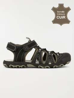 Sandales scratchs noires garçon (33-39)